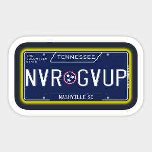 TN License Plate - NVR GVUP - Nashville SC Sticker